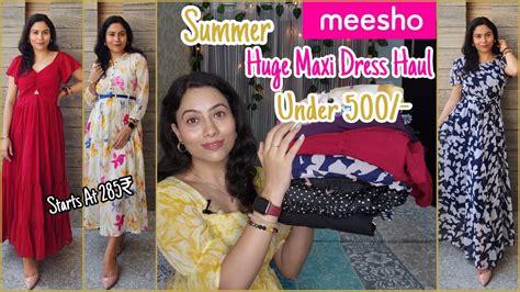 dress haul|summer dresses for women meesho.